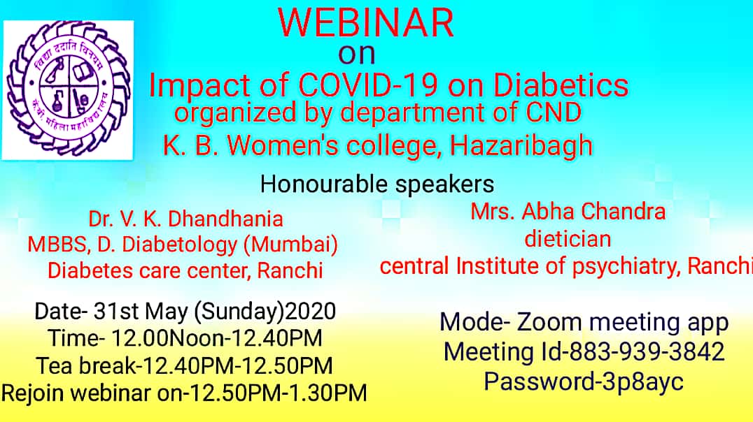 Webinar on Impact of COVID-19 on Diabetics