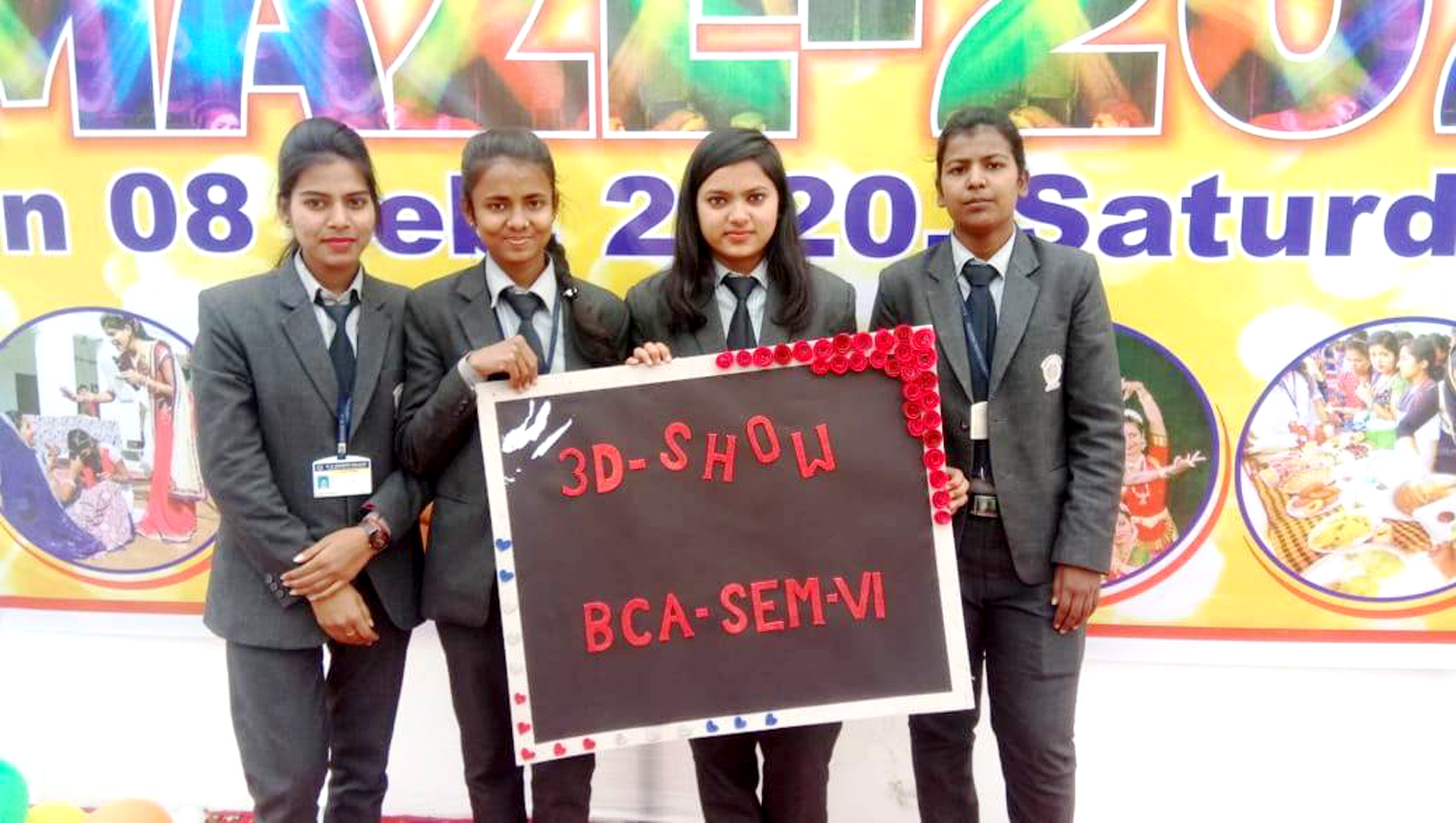 3D show presented by Sem-6th students of BCA Dept. at the College Fest-2020